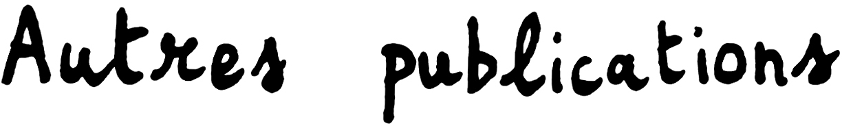 Autres publications